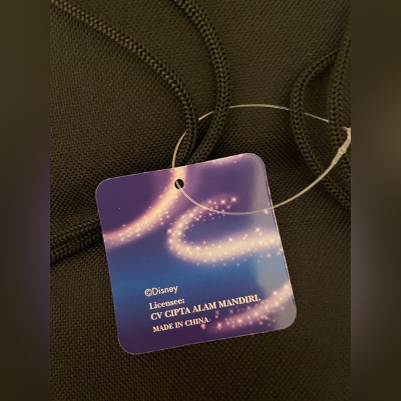 NWT! Black Gold & Silver Disney Mickey Mouse Drawstring Bag Park Backpack - Picture 7 of 7